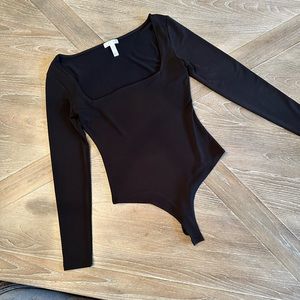 NWOT Leith Black Bodysuit